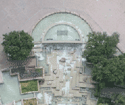 Waterfall below the Tower of the Americas